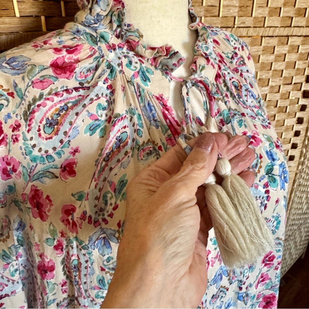 Floral print oversized VICI tiered maxi dress XL / XXL - Picture 9 of 13